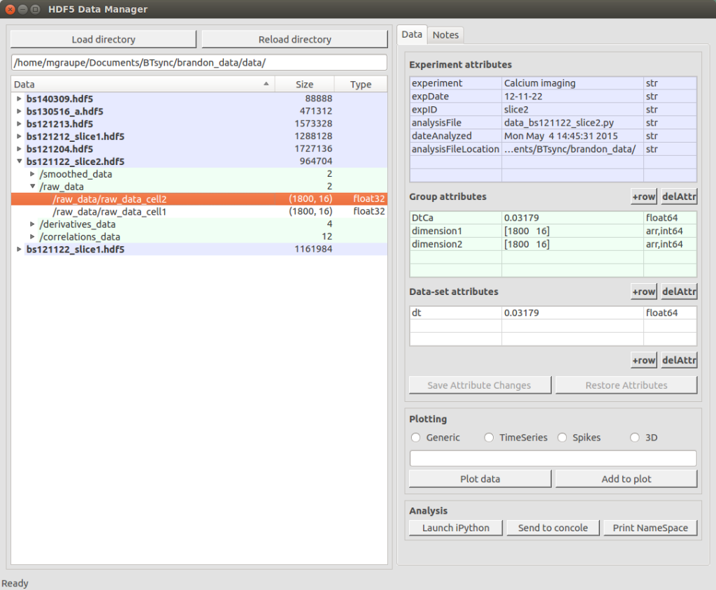 an hdf5/matlab file browser – Labrigger